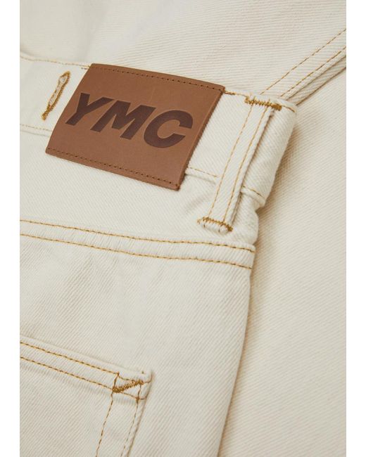 YMC Natural Earth Tearaway Tapered-leg Jeans for men