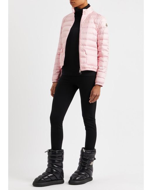 Moncler Pink Lans Quilted Shell Jacket