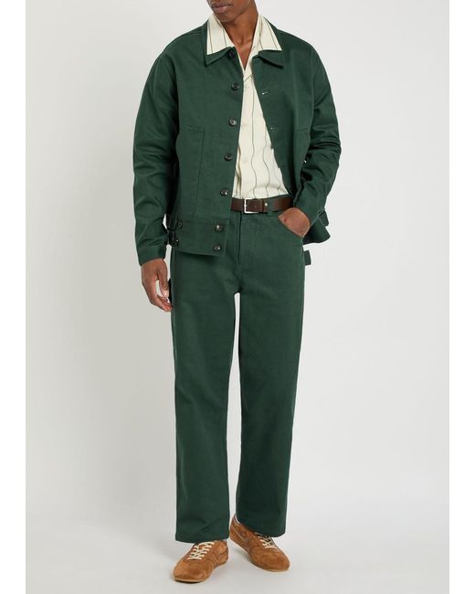 Bode Green Knolly Brook Side Canvas Jacket for men