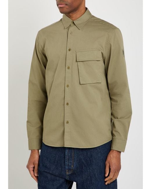 Belstaff Green Scale Cotton Shirt for men