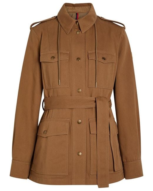 Moncler Brown Centaurea Belted Twill Jacket