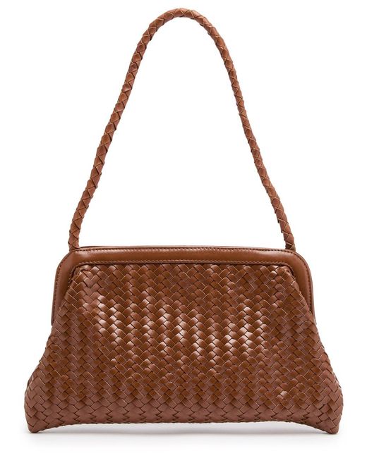 Bembien Brown Le Sac Woven Leather Shoulder Bag