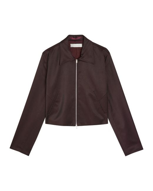 Our Legacy Brown Statue Satin-Twill Jacket