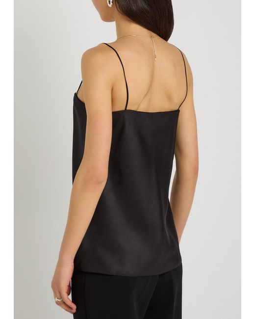Another Tomorrow Black Silk Top