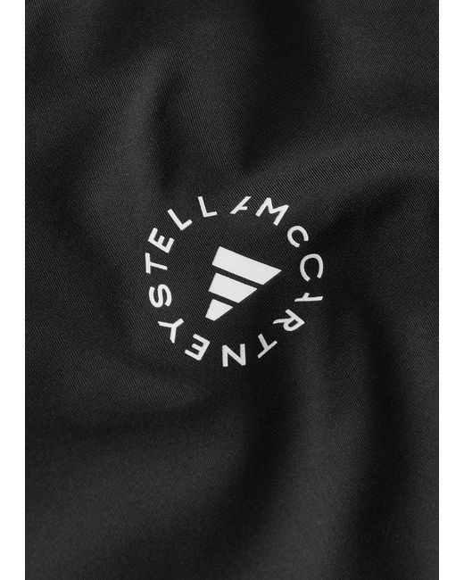 Stella McCartney Black Adidas X Training Logo Stretch-Jersey Flared Leggings