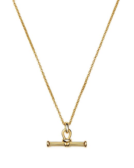 Missoma Metallic T-Bar 18Ct Plated Necklace