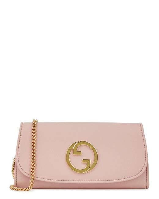 Gucci Pink Blondie Leather Wallet-On-Chain
