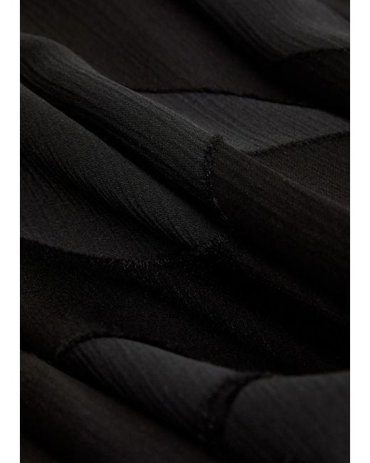 Delos Black Cybelle Devoré Georgette Trousers