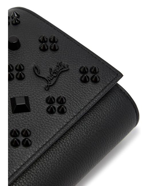 Christian Louboutin Black Paloma Stud-Embellished Leather Clutch