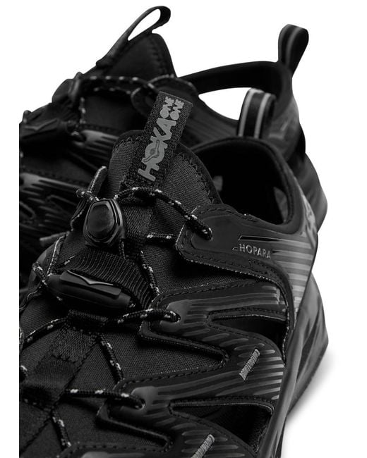 Hoka One One Black Hopara Cut-Out Neoprene Sneakers