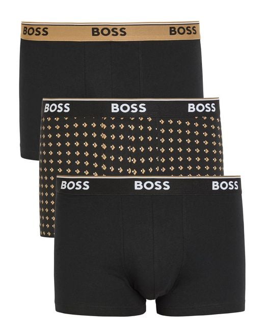 Boss Gray Stretch-Cotton Boxer Briefs for men