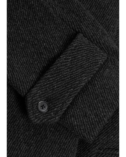 NN07 Black Gibson Wool-Blend Coat for men