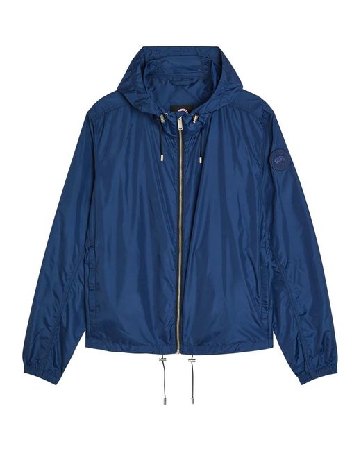 Canada Goose Blue Drift Hooded Logo-Appliquéd Shell Jacket for men