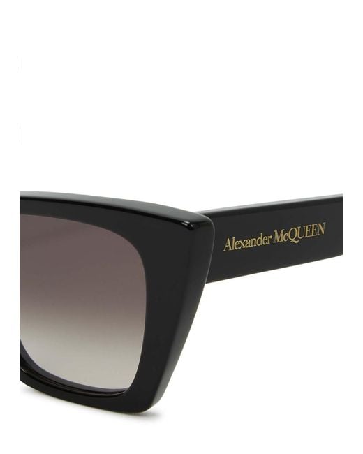 McQueen Black Cat-Eye Sunglasses, Sunglasses