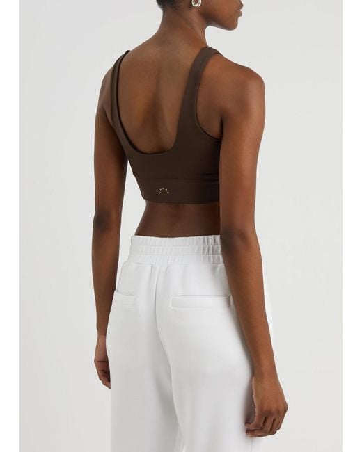 Varley Brown Freesoft Cori Stretch-Jersey Bra Top