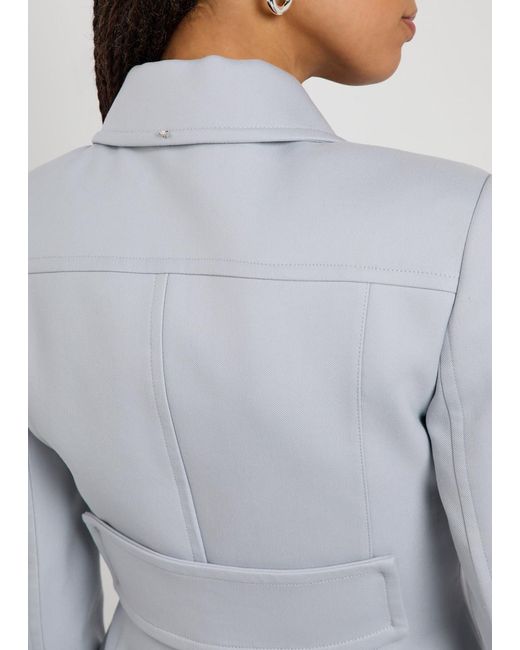 Sportmax Gray Fitted Cotton-Blend Jacket