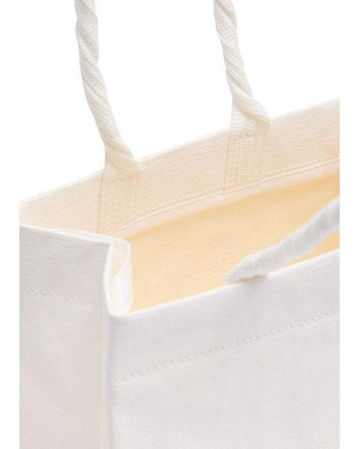 Issey Miyake White This Is A Paper Bag Woven Tote