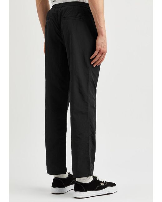 Soulland Gray Neo Straight-Leg Nylon Trousers for men