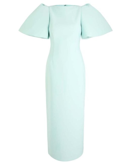 Solace London Green Lora Crepe Midi Dress