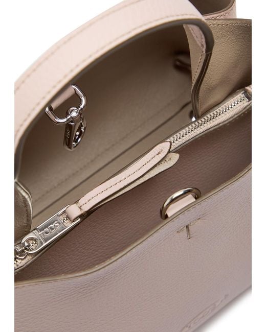 Tod's Pink Florida Mini Leather Tote Bag