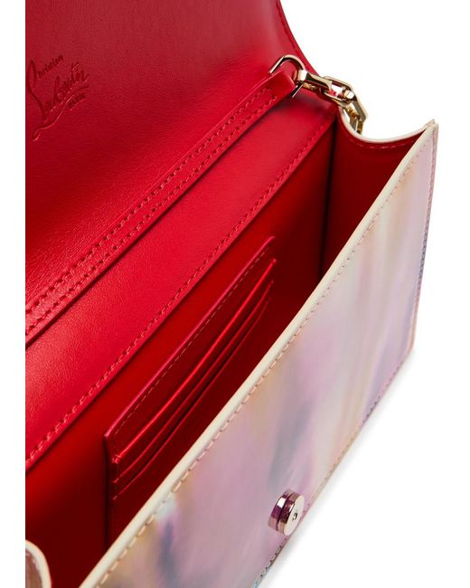 Christian Louboutin Pink Bettina Tie-Dye Patent Leather Clutch