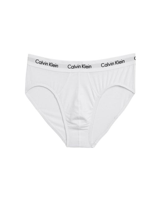 Calvin Klein White Stretch Cotton Briefs for men