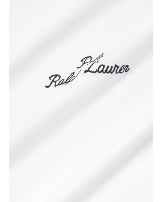 Polo Ralph Lauren White Logo-Embroidered Cotton T-Shirt for men