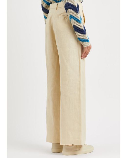 Weekend by Maxmara Natural Malizia Linen Trousers