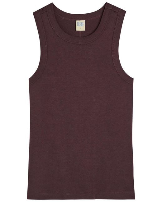 Flore Flore Purple Hannah Cotton Tank