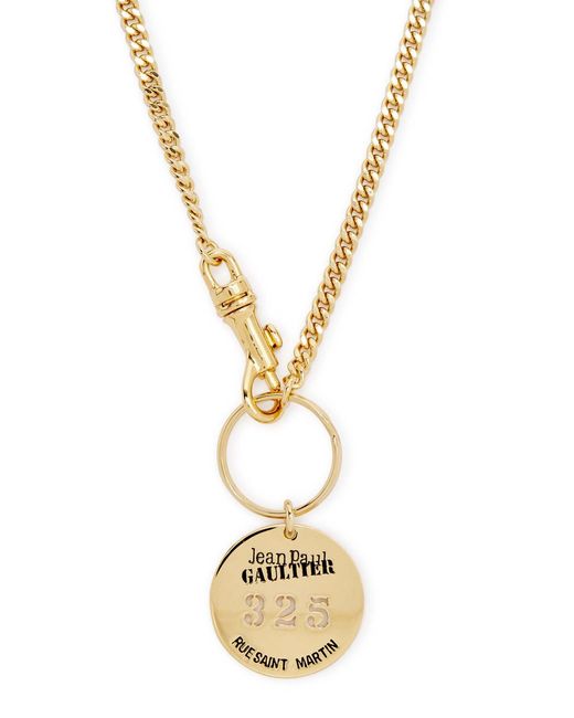 Jean Paul Gaultier Metallic 325 Logo Chain Necklace