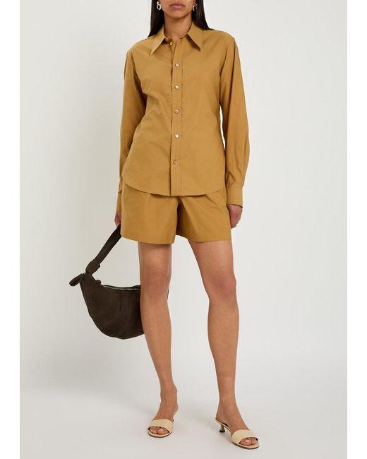 Lemaire Brown Cotton And Silk-Blend Boxer Shorts