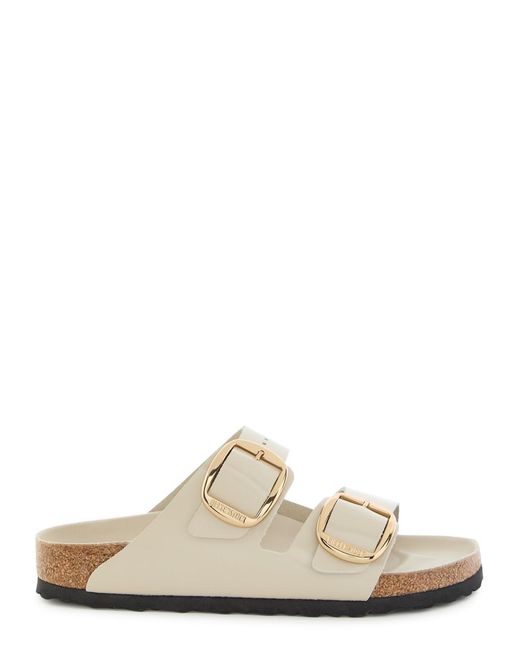 Birkenstock Natural Arizona Patent Leather Sliders