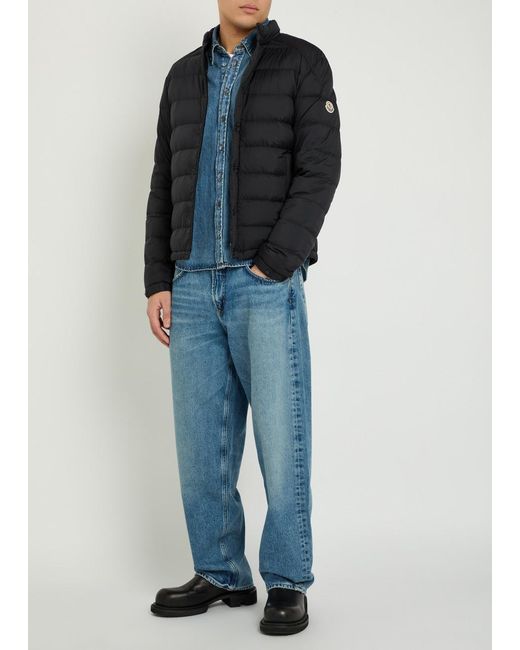 Moncler Black Quilted Nylon Jacket for men