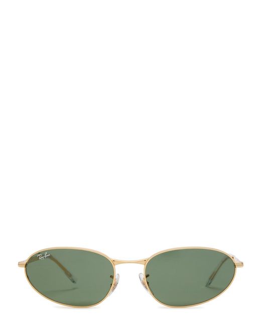 Ray-Ban Green Oval-Frame Sunglasses