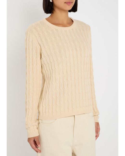 Skall Studio Natural Marcel Cable-Knit Cotton Jumper