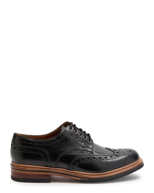 GRENSON Black Archie Leather Brogues for men