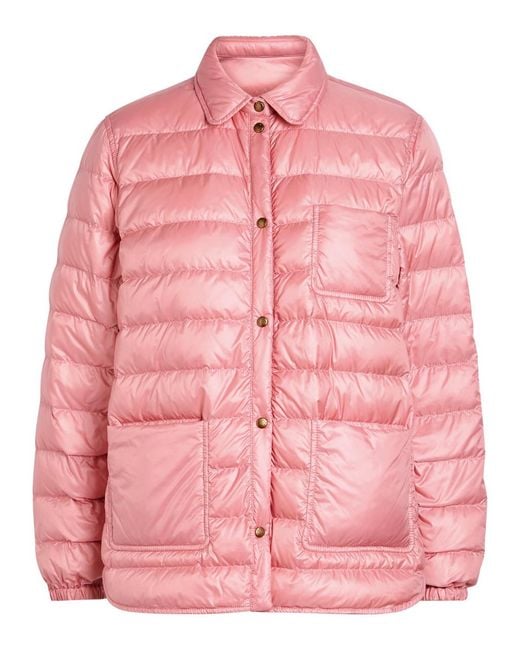 Moncler Pink Fouine Quilted Nylon Jacket