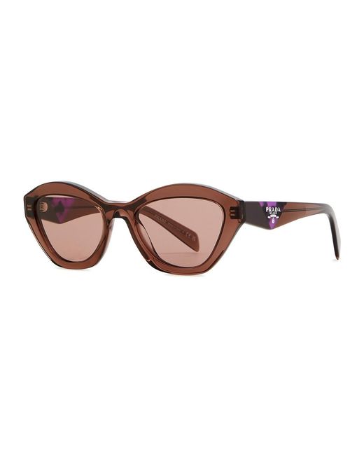Prada Brown Cat-eye Sunglasses