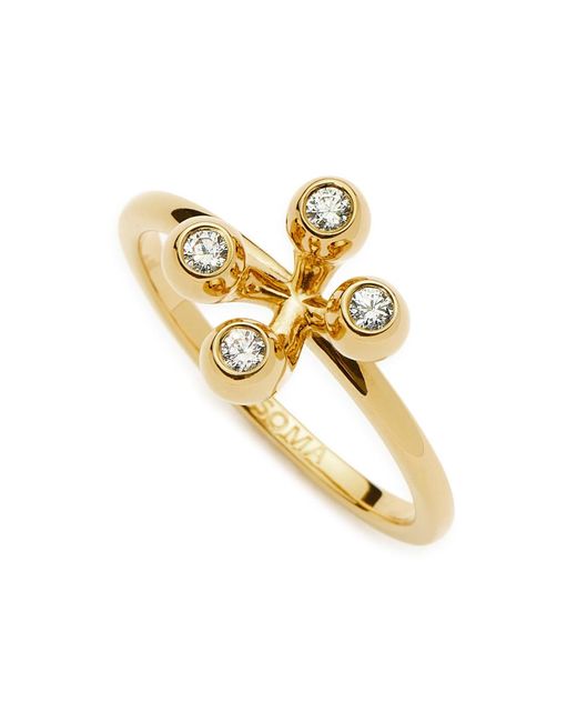 Missoma Metallic X The Flag Twins Atom 18Kt Vermeil Ring