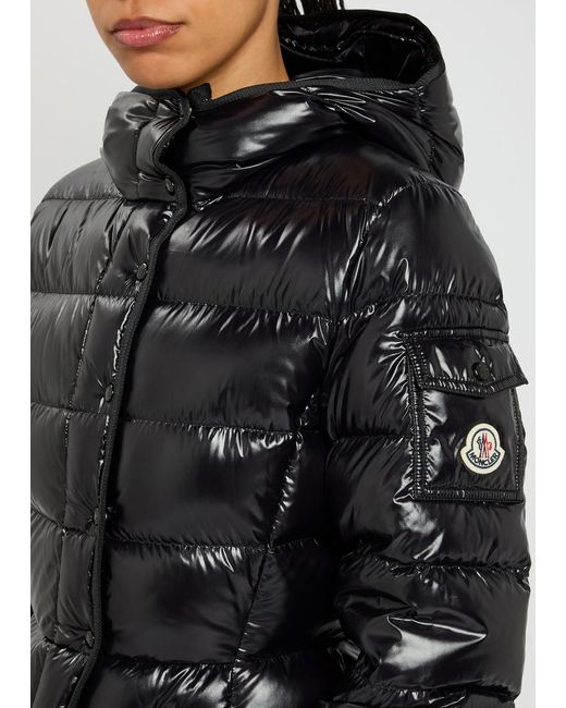 Moncler Black Barante Quilted Glossed Shell Jacket