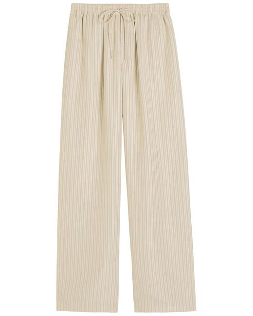 Rohe Natural Wide-Leg Silk-Chiffon Trousers