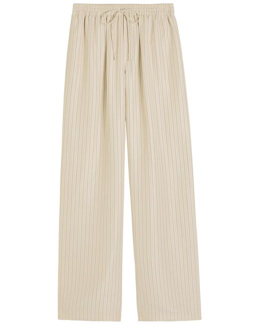 Rohe Natural Wide-Leg Silk-Chiffon Trousers