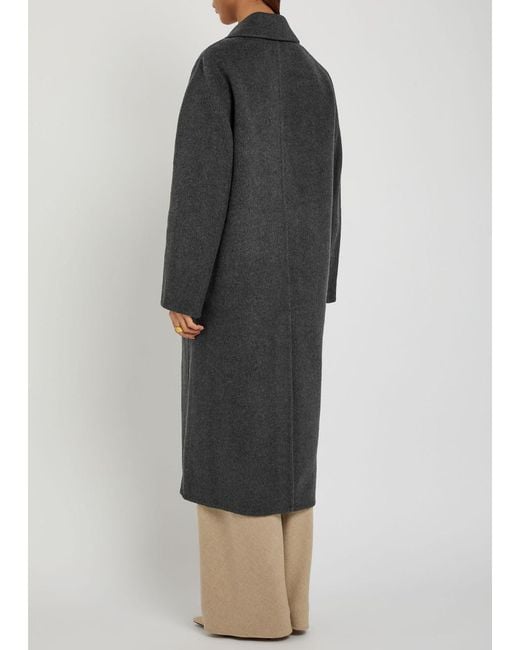 Vince Black Single Breasted Wool-Blend Coat