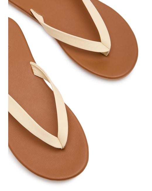Ancient Greek Sandals White Saionara Leather Flip Flops