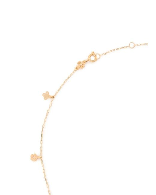 Tory Burch White Forget Me Not 18Kt-Plated Necklace