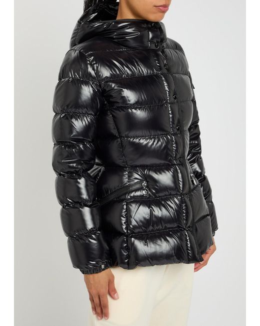 Moncler Black Barante Quilted Glossed Shell Jacket