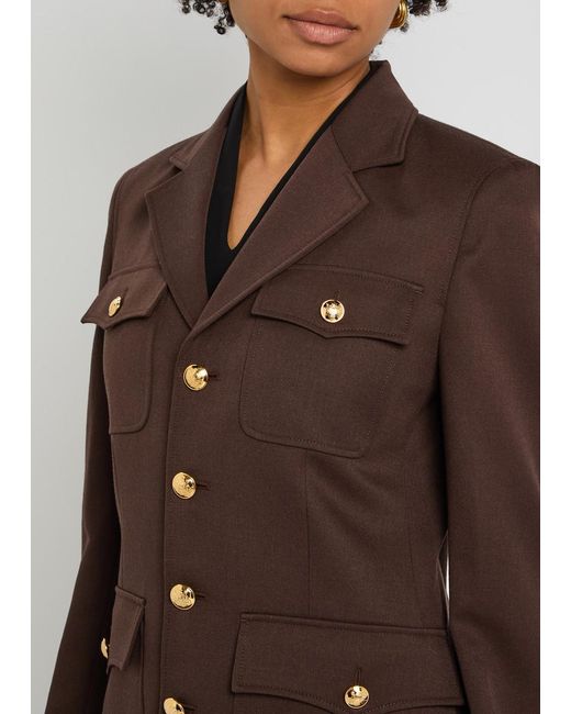 Nili Lotan Brown Nelson Wool Jacket