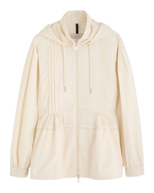 Moncler Natural Vabre Pintuck Shell Jacket