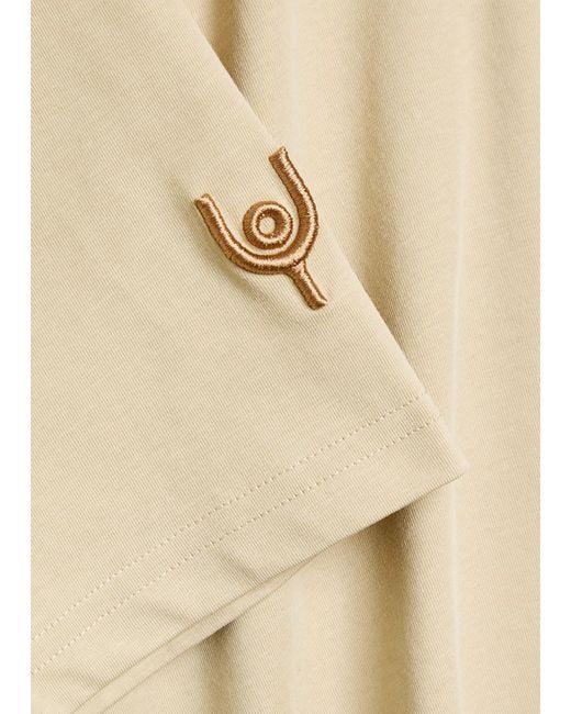 Now You Live Natural Arensby Logo-Embroidered Cotton T-Shirt for men