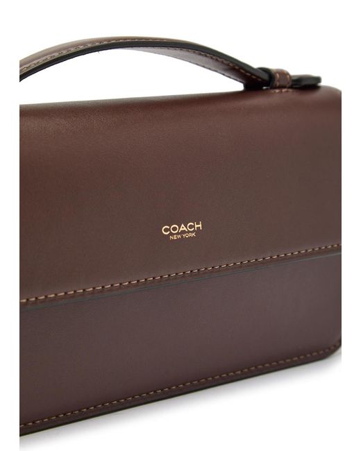 COACH Brown Elora Leather Top Handle Bag